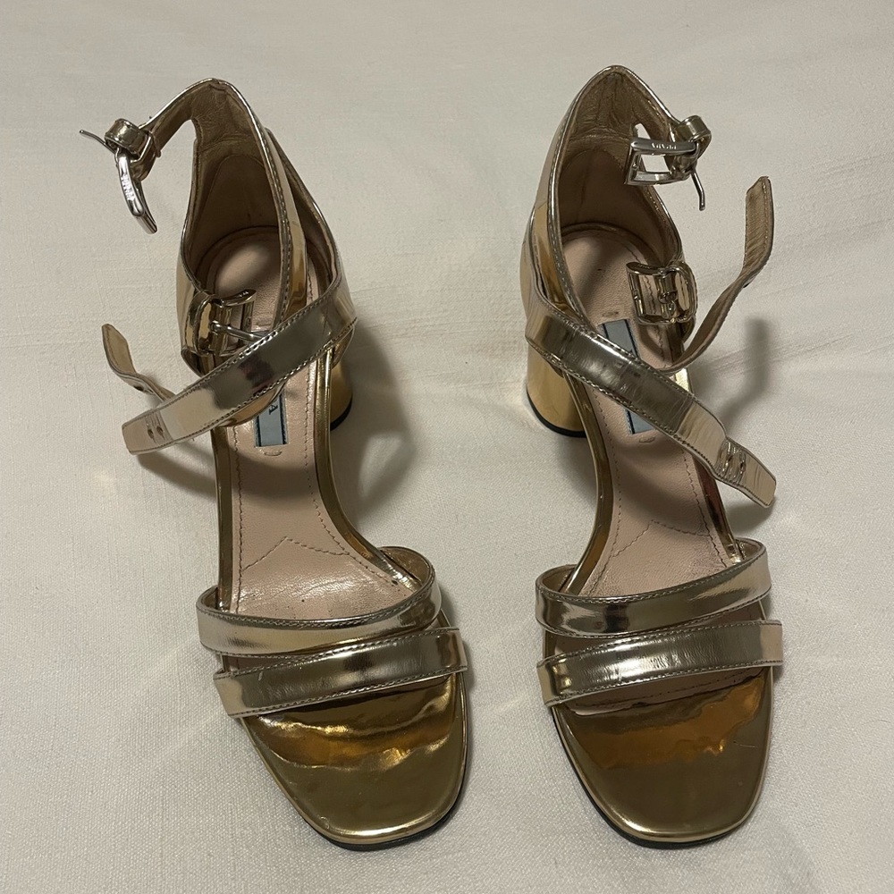 PRADA - Sandals - Gold